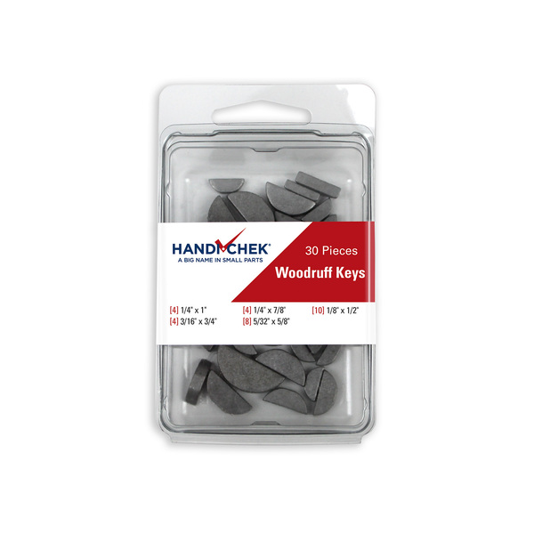 Handi-Chek Woodruff Key Assortment 30pc DISP-WKC030